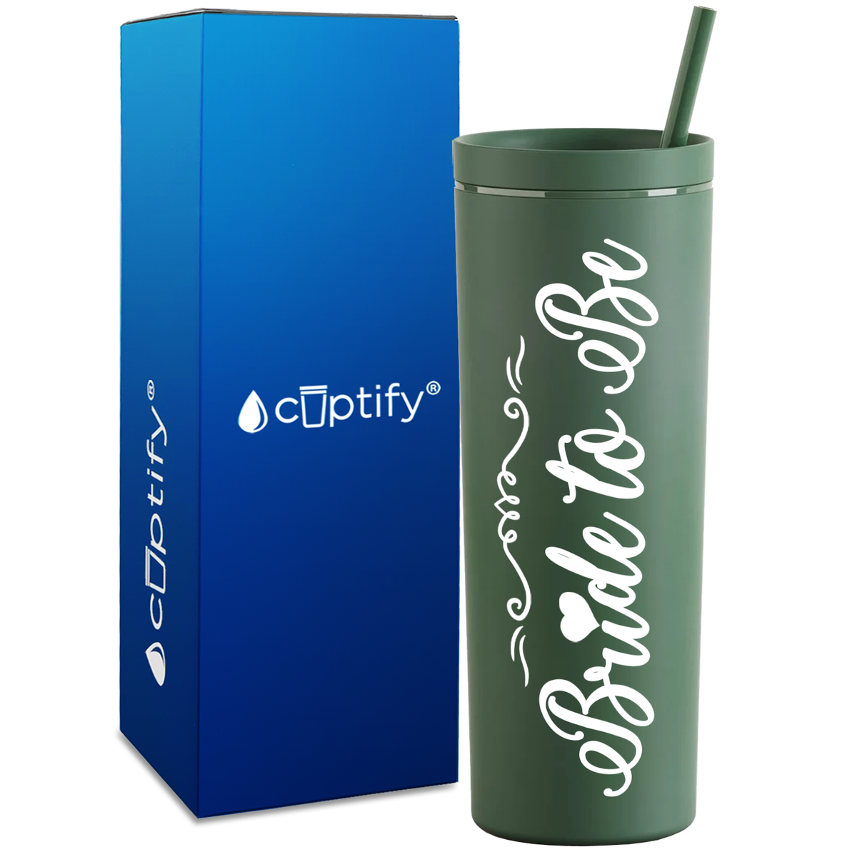 Bride To Be Decorative on 18oz Acrylic Skinny Tumbler