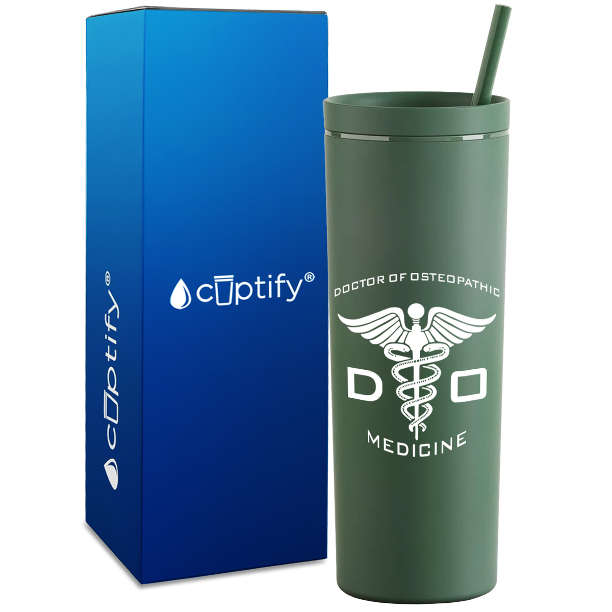 DO Doctor of Osteopathic on 18oz Acrylic Skinny Tumbler