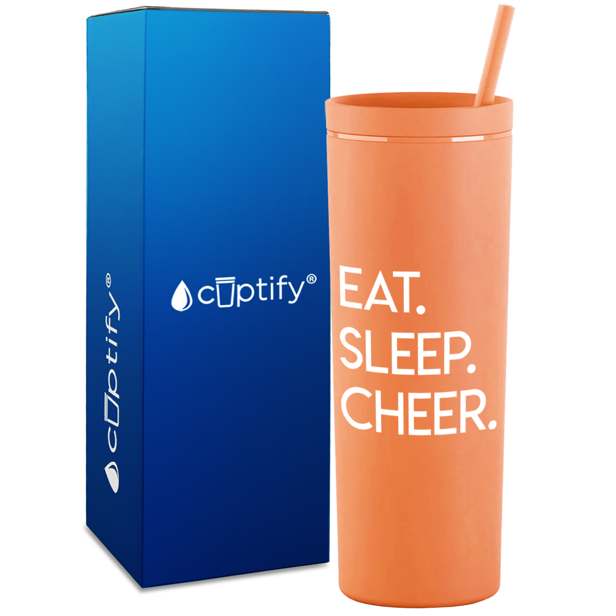 East Sleep Cheer on 18oz Acrylic Skinny Tumbler