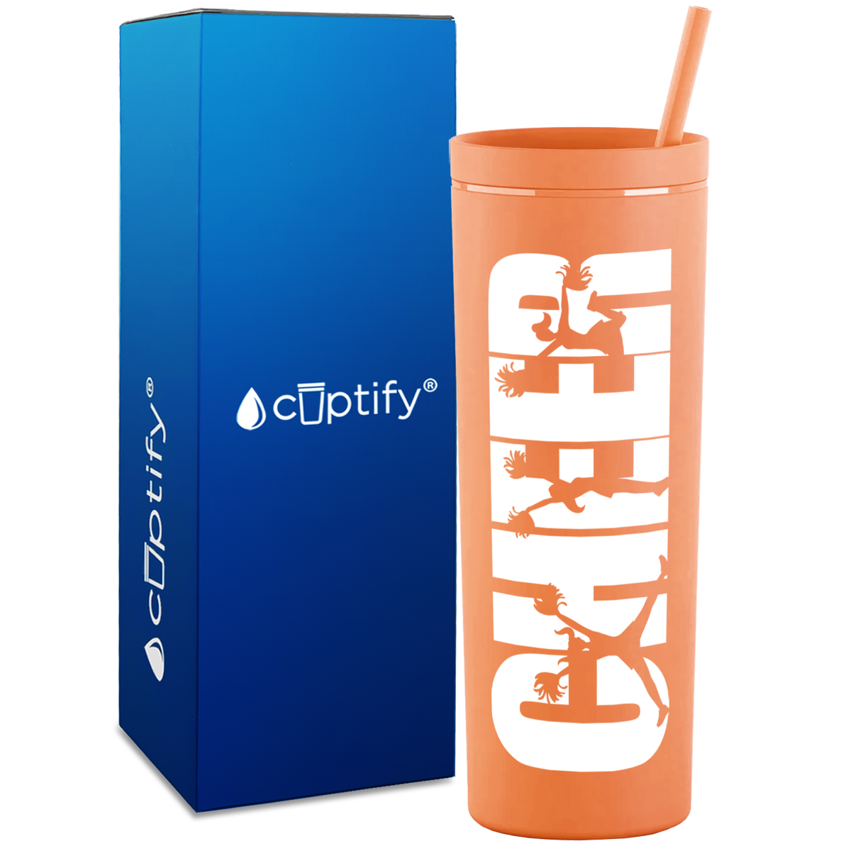 Cheer Leaders on 18oz Acrylic Skinny Tumbler