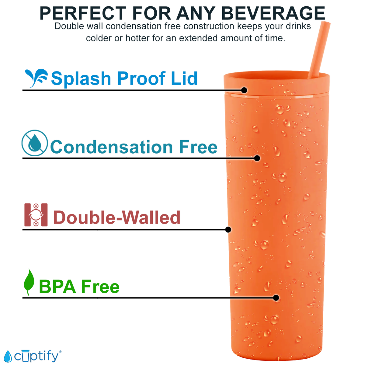 Personalized Happy Halloween Wiener Dog on 18oz Acrylic Skinny Tumbler