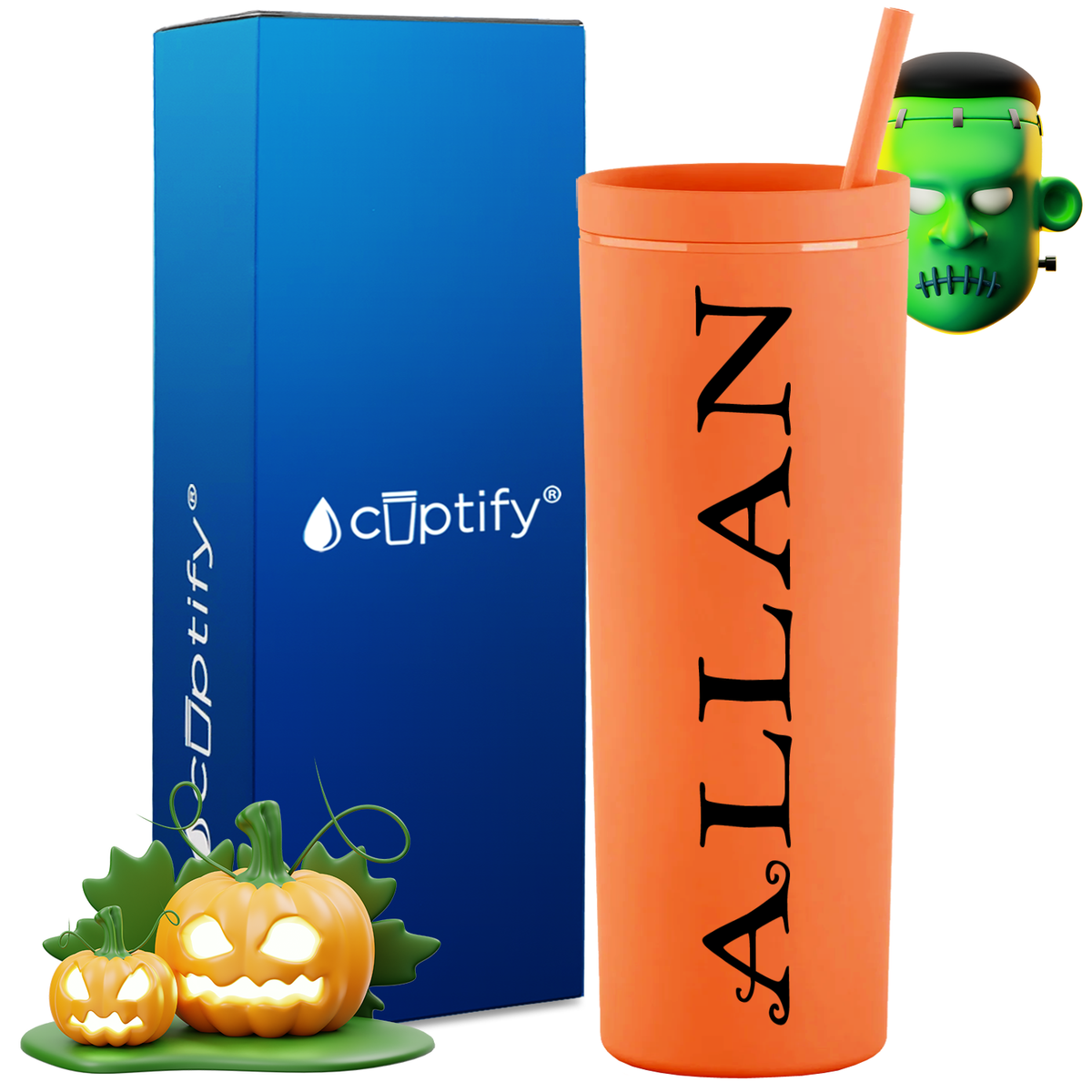 Personalized Eerie Style on 18oz Acrylic Halloween Tumbler