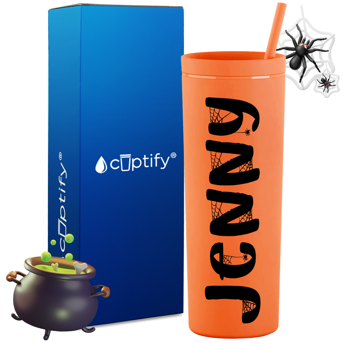 Personalized Spooky Style on 18oz Acrylic Halloween Tumbler