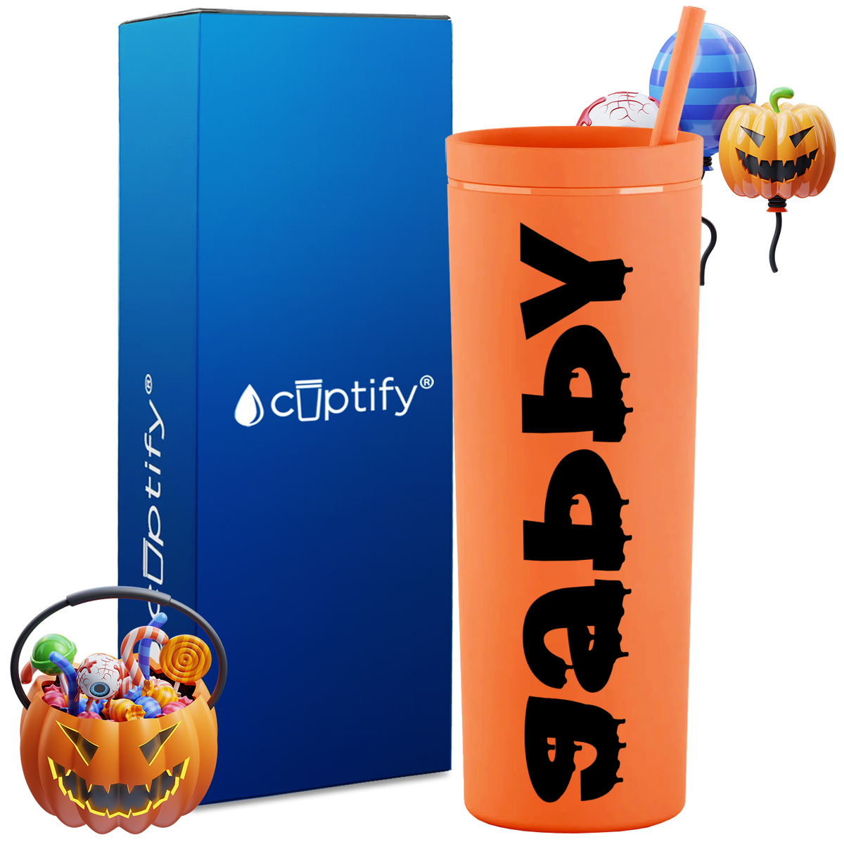 Personalized Haunted Style on 18oz Acrylic Halloween Tumbler