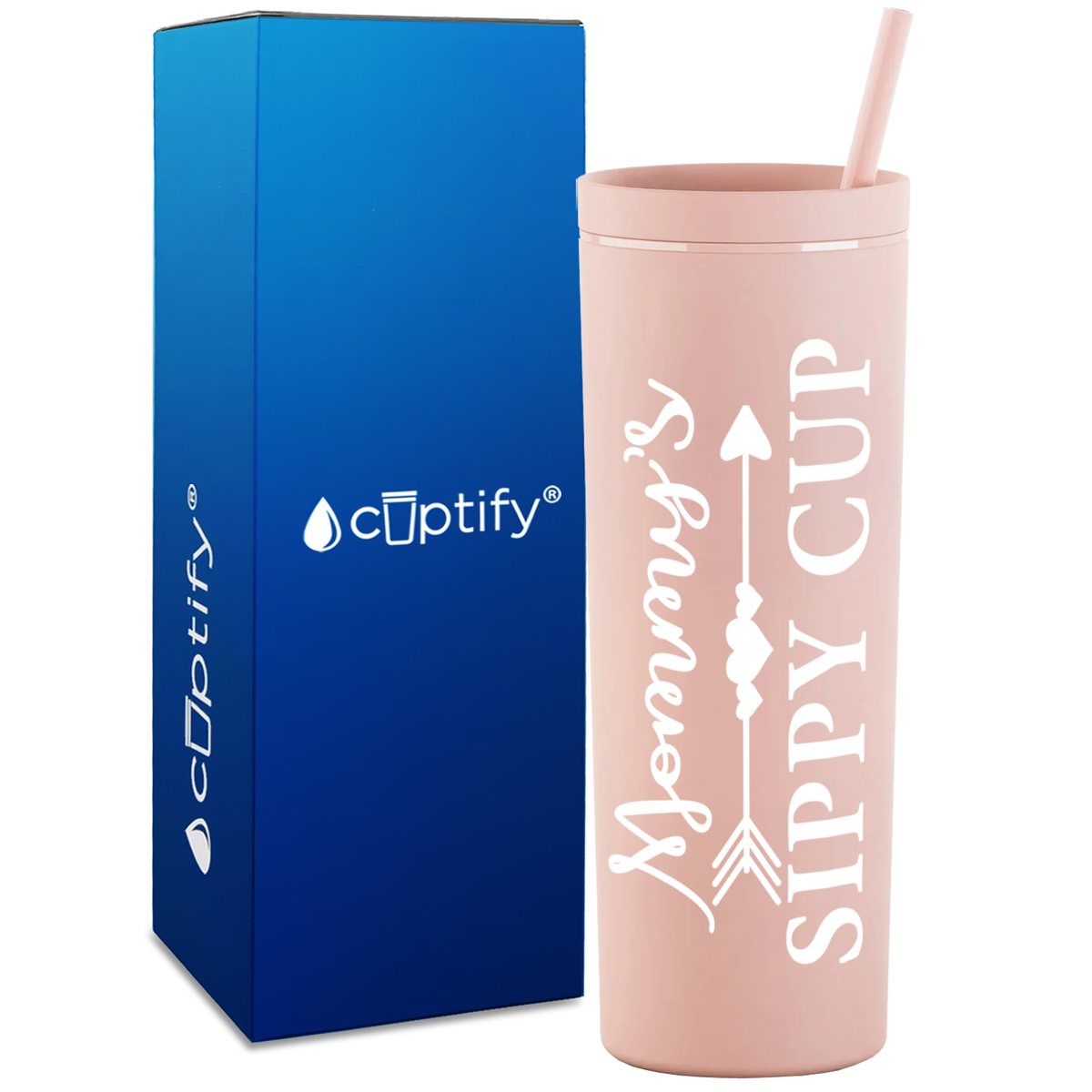 Mommy's Sippy Cup on 18oz Acrylic Skinny Tumbler