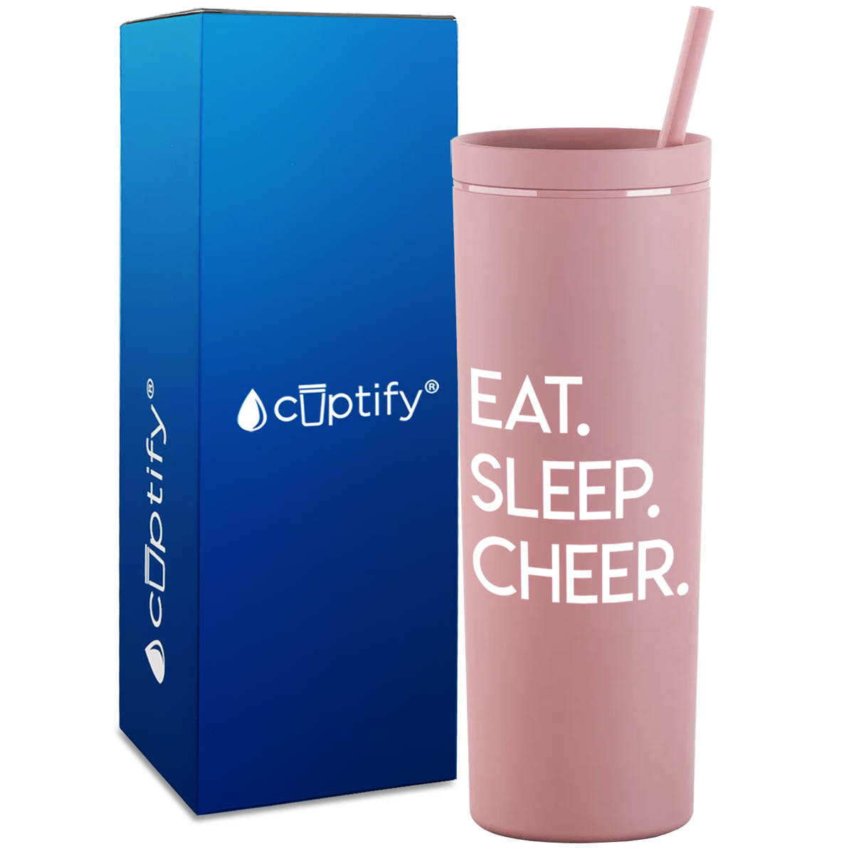 East Sleep Cheer on 18oz Acrylic Skinny Tumbler