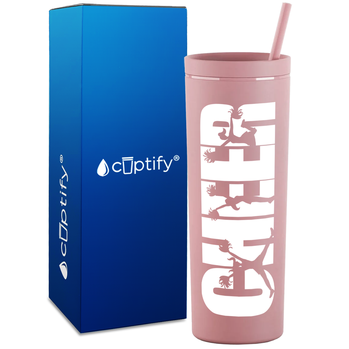 Cheer Leaders on 18oz Acrylic Skinny Tumbler