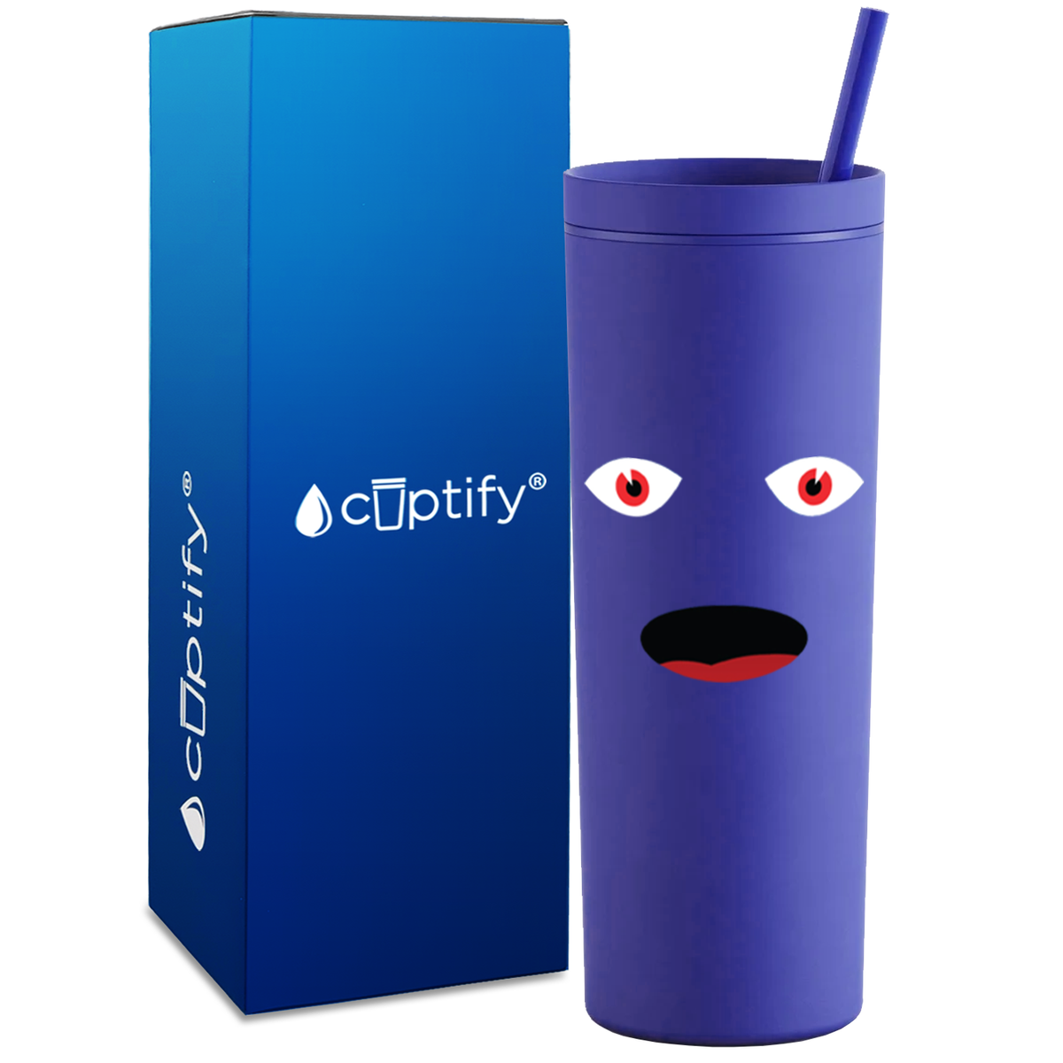 Confused Cutie on 18oz Acrylic Halloween Skinny Tumbler