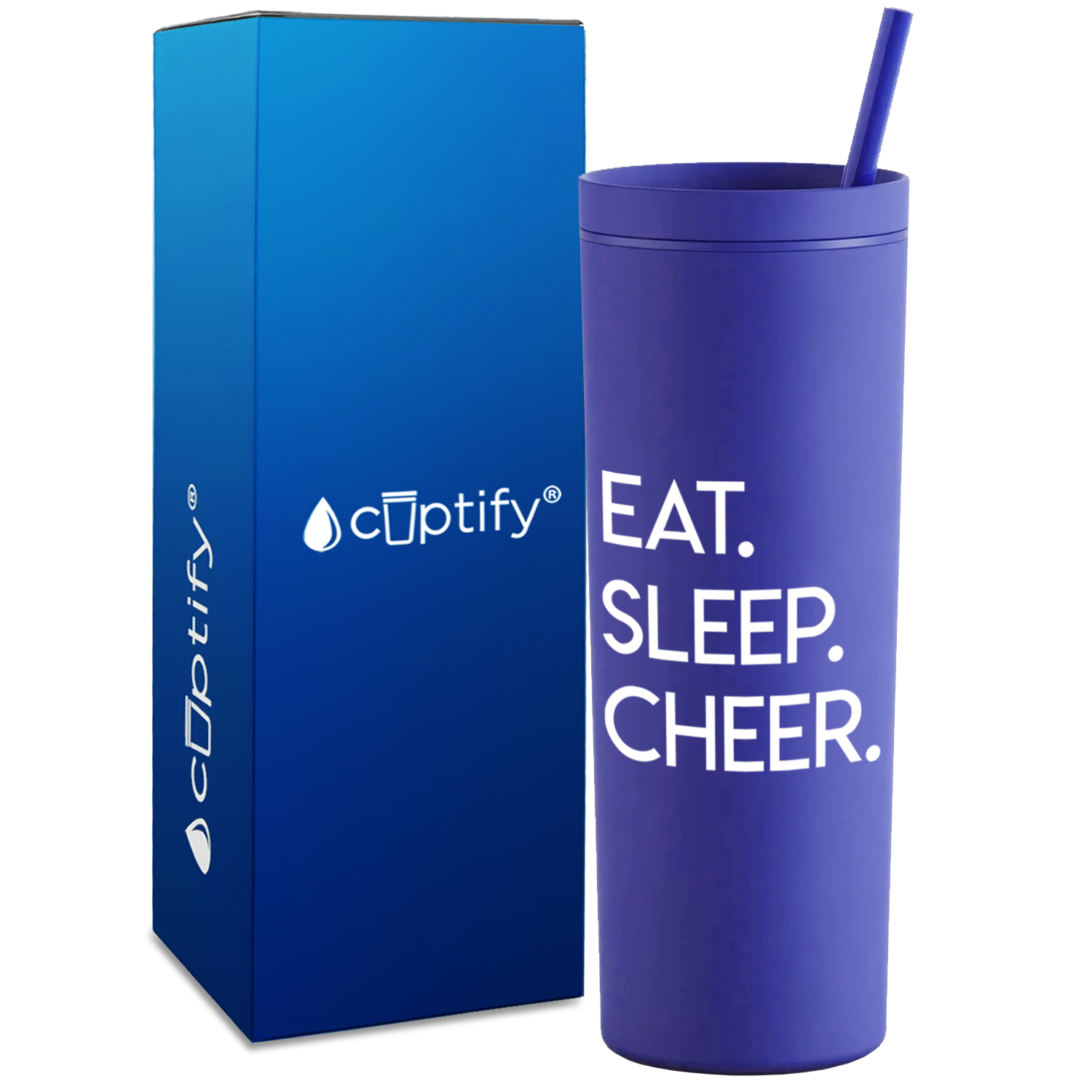 East Sleep Cheer on 18oz Acrylic Skinny Tumbler