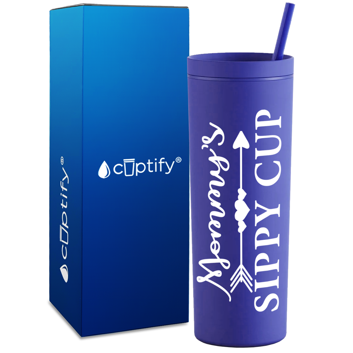 Mommy's Sippy Cup on 18oz Acrylic Skinny Tumbler