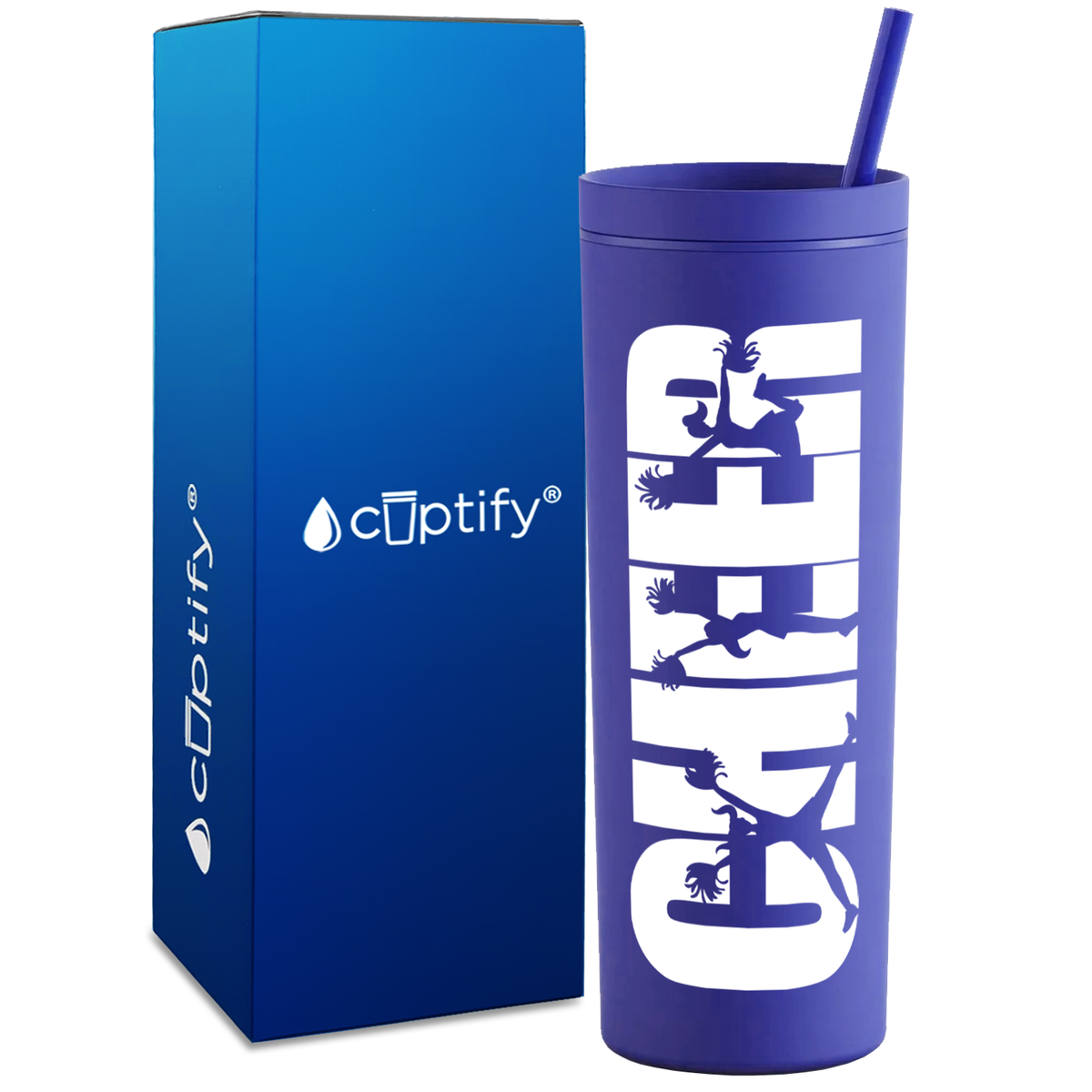 Cheer Leaders on 18oz Acrylic Skinny Tumbler