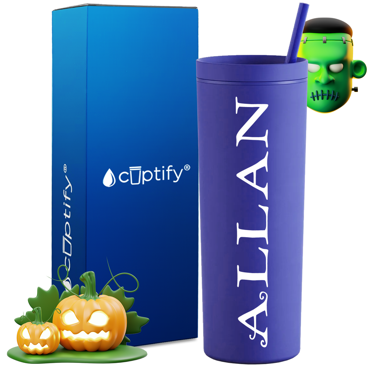 Personalized Eerie Style on 18oz Acrylic Halloween Tumbler