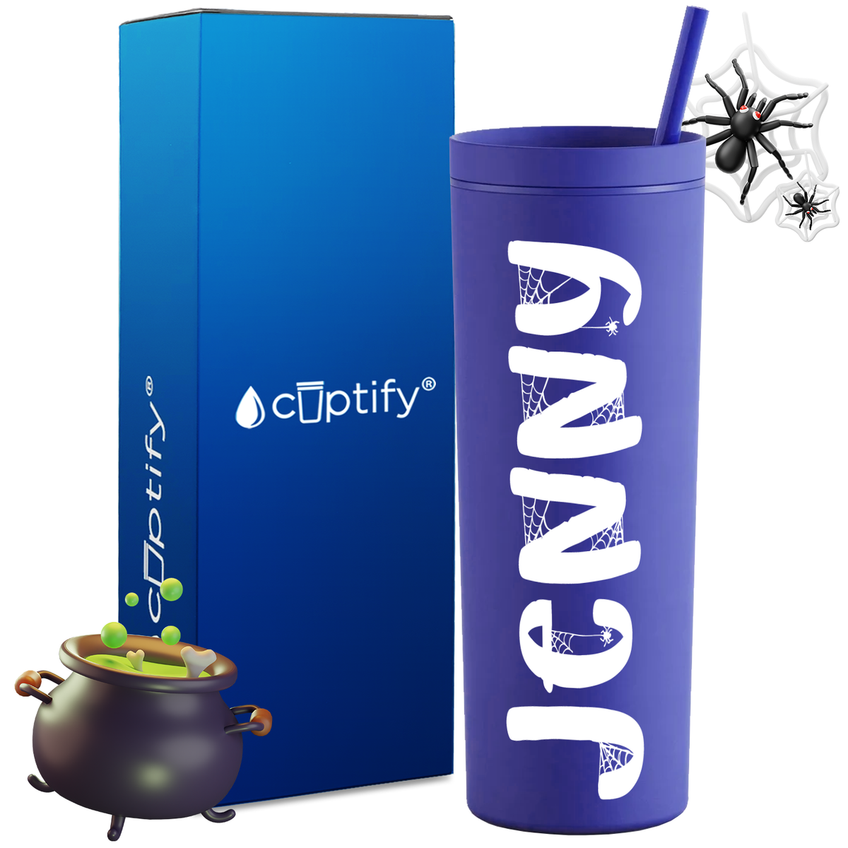 Personalized Spooky Style on 18oz Acrylic Halloween Tumbler