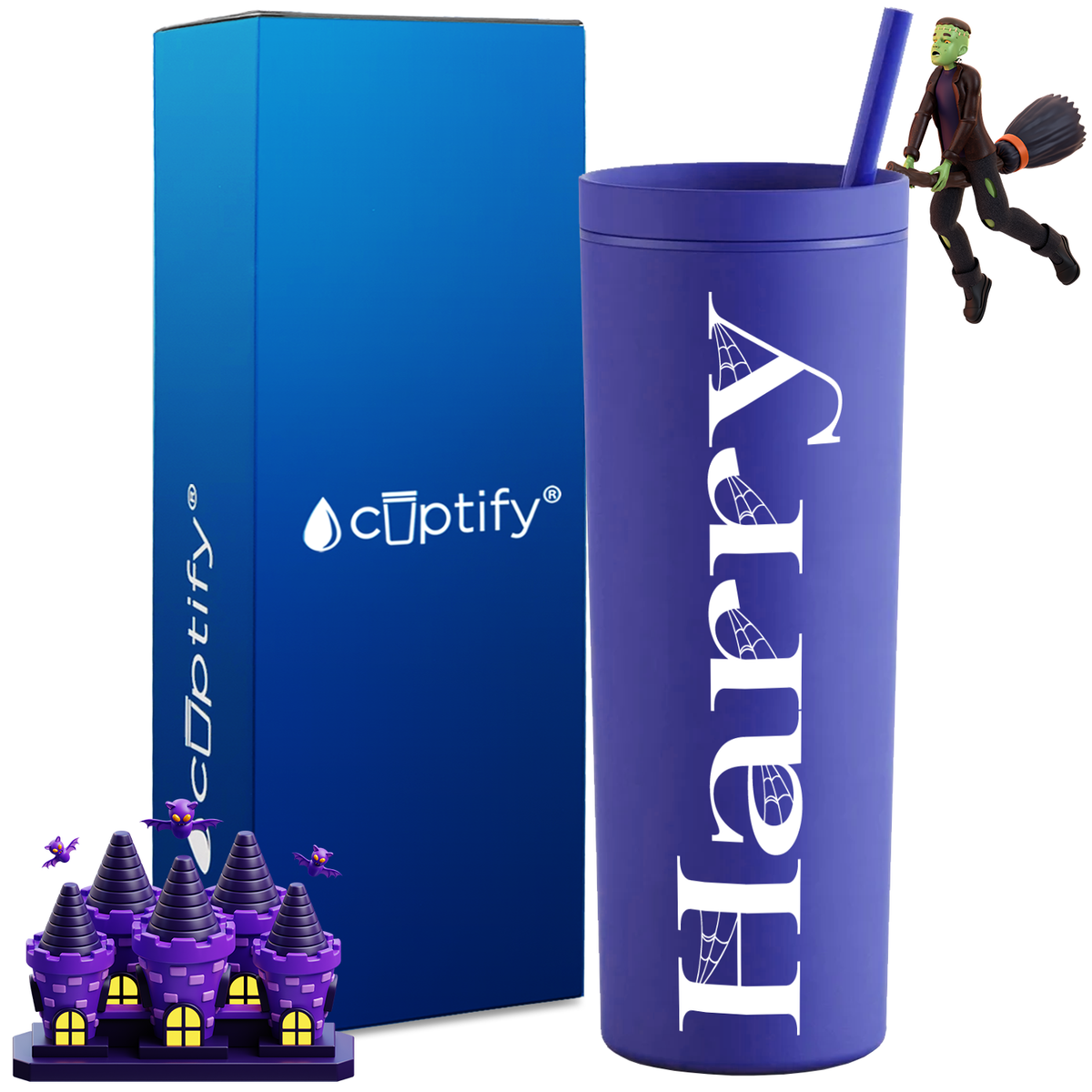 Personalized Wicked Style on 18oz Acrylic Halloween Tumbler