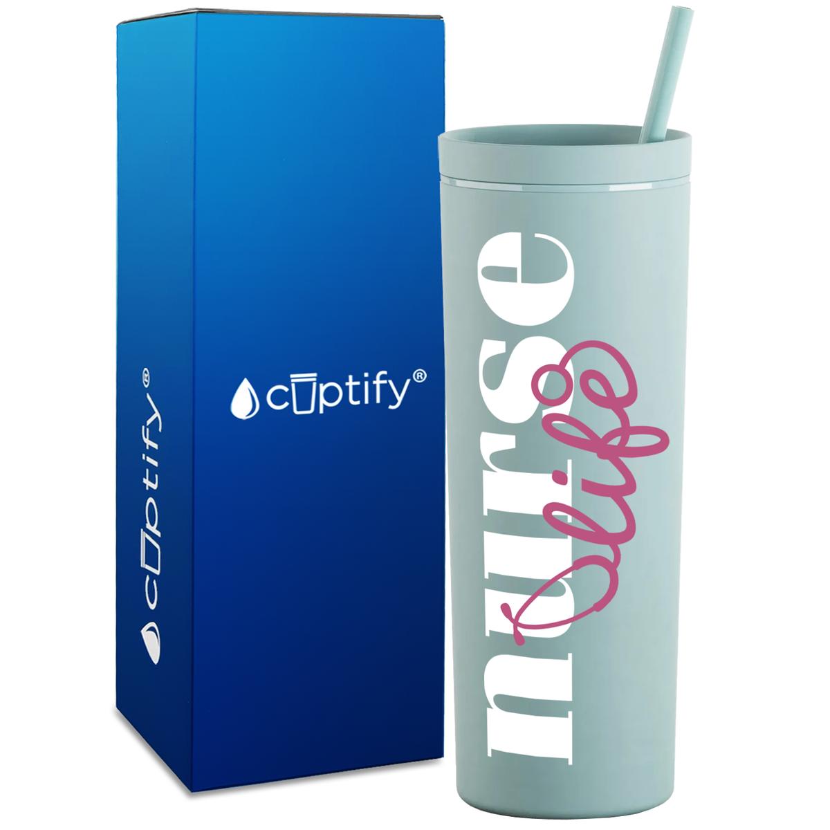 Nurse Life on 18oz Acrylic Skinny Tumbler