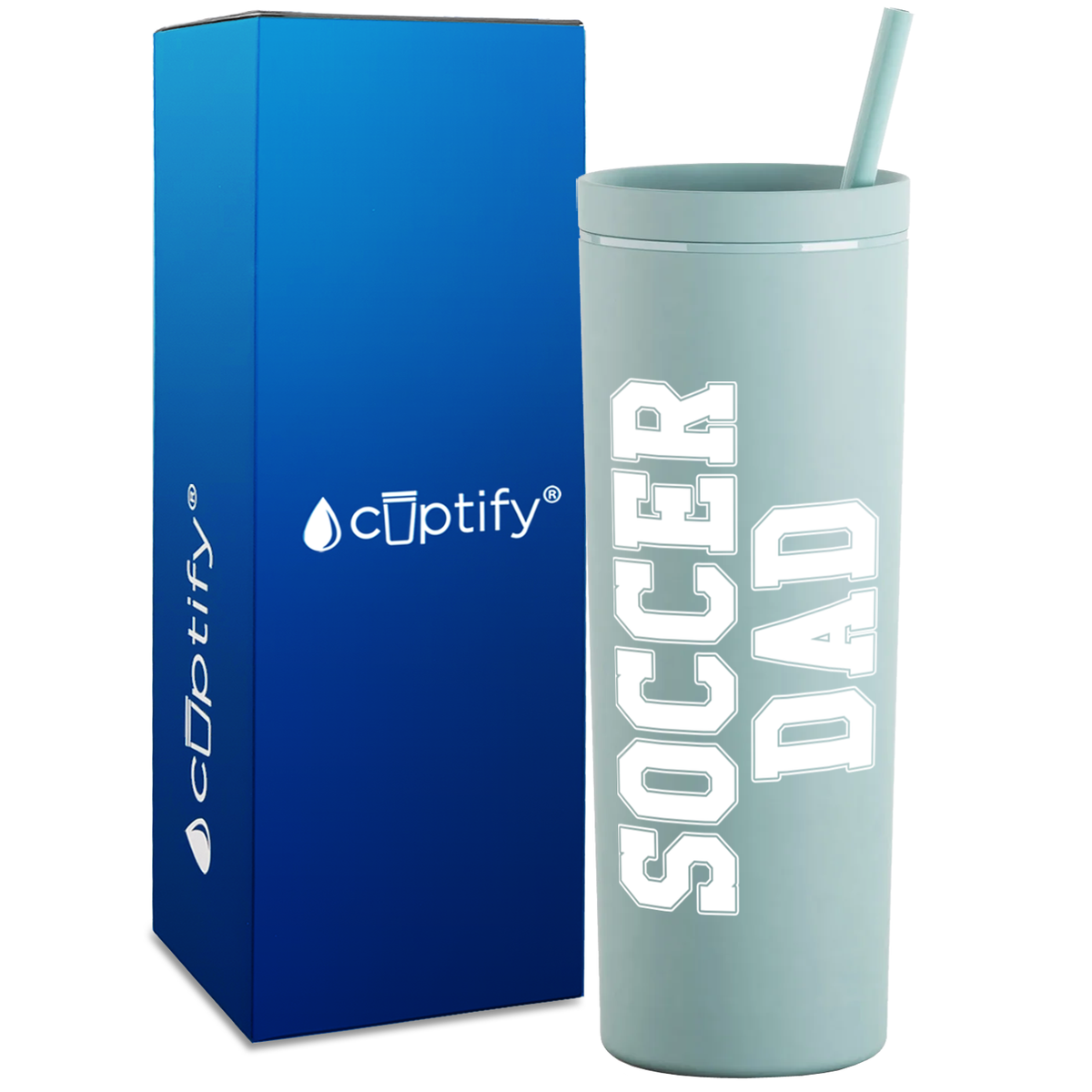 Soccer Dad on 18oz Acrylic Skinny Tumbler