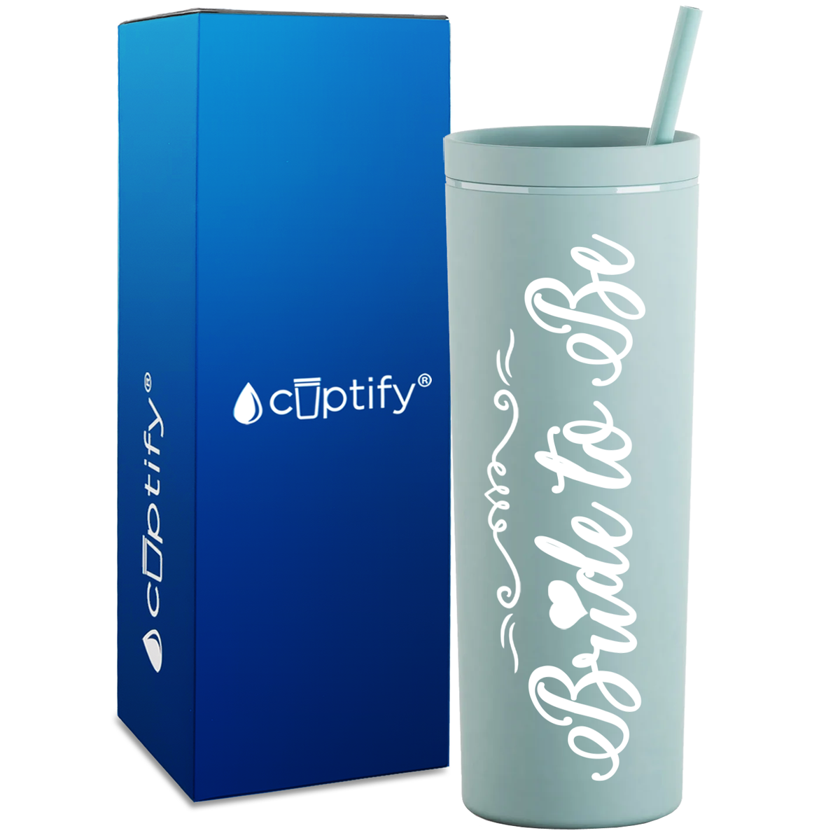 Bride To Be Decorative on 18oz Acrylic Skinny Tumbler