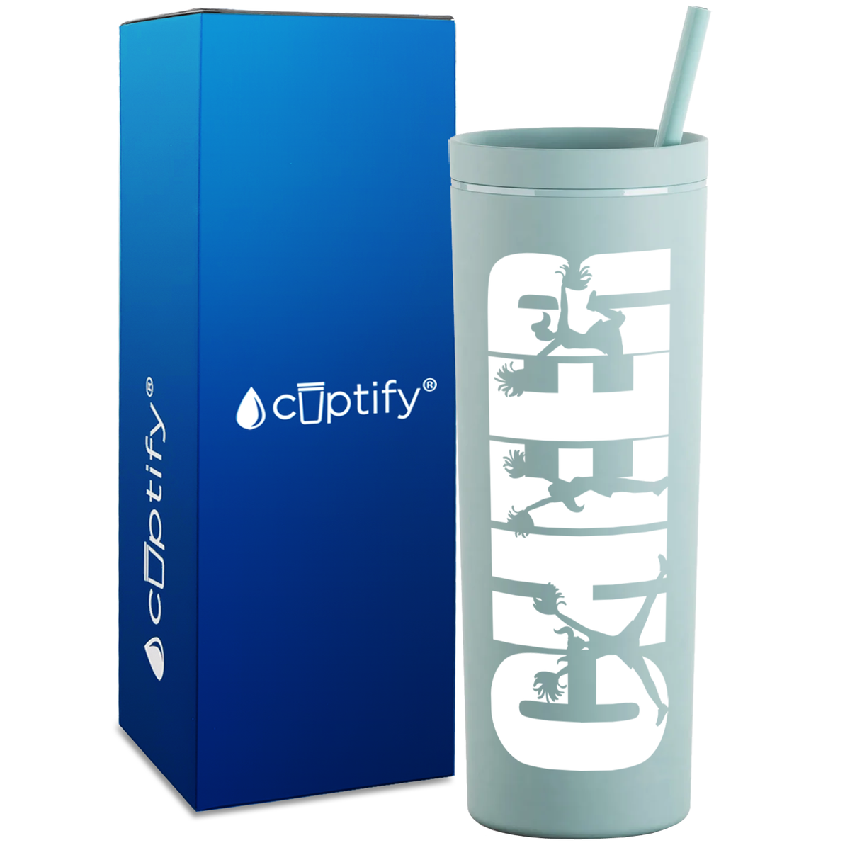 Cheer Leaders on 18oz Acrylic Skinny Tumbler