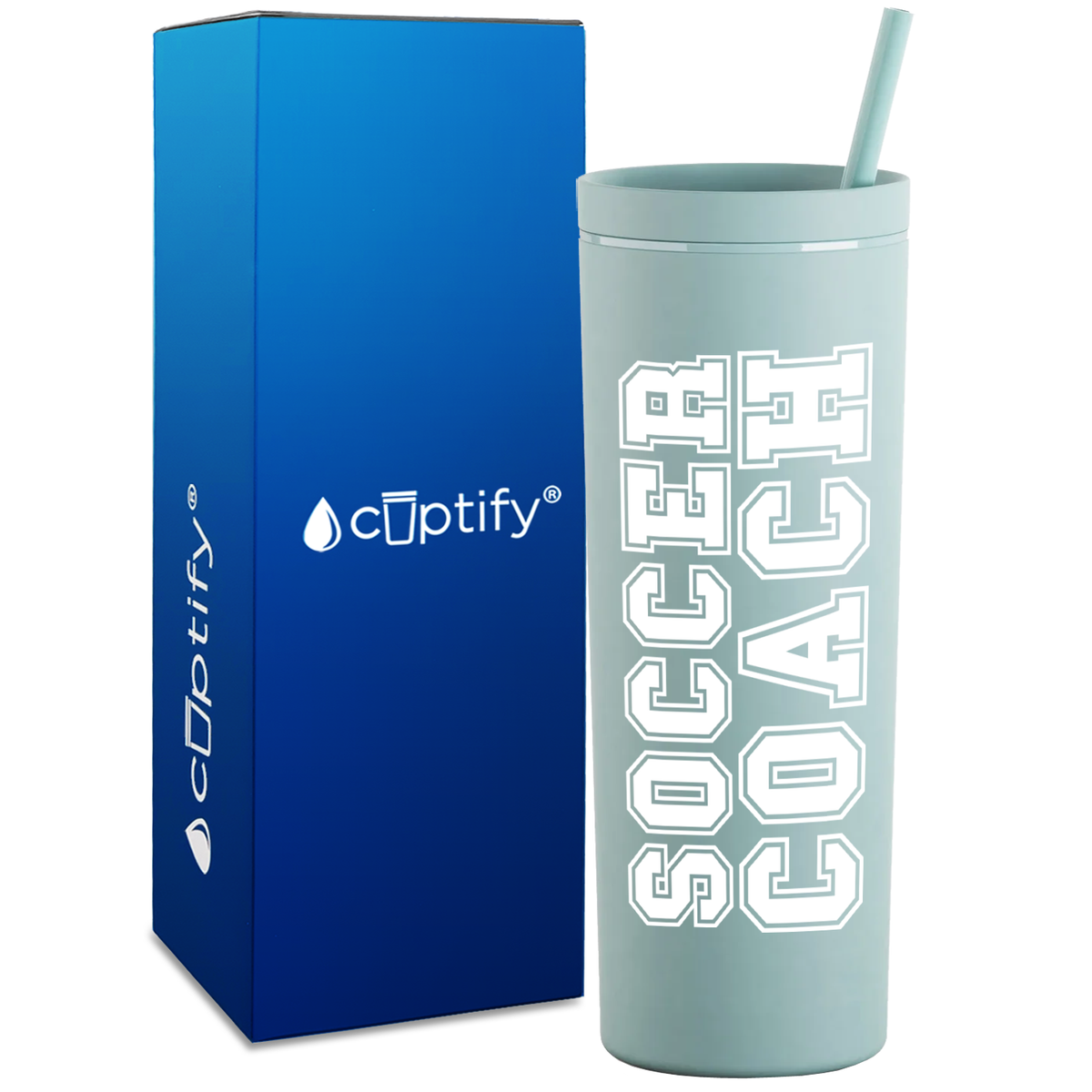 Soccer Coach on 18oz Acrylic Skinny Tumbler