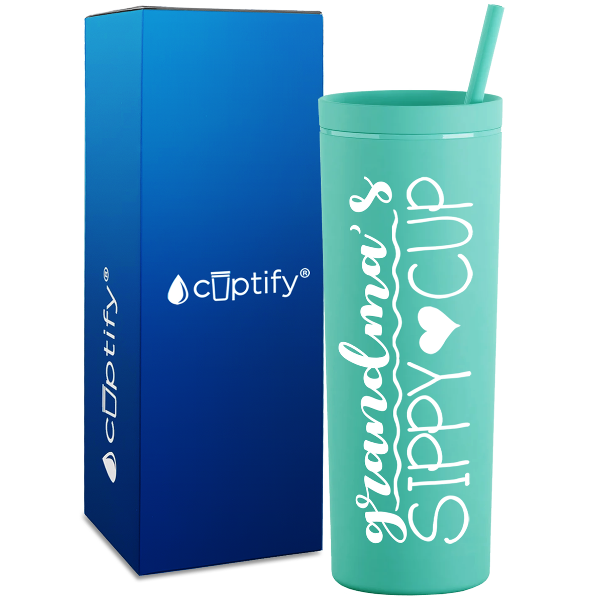 Grandma's Sippy Cup on 18oz Acrylic Skinny Tumbler