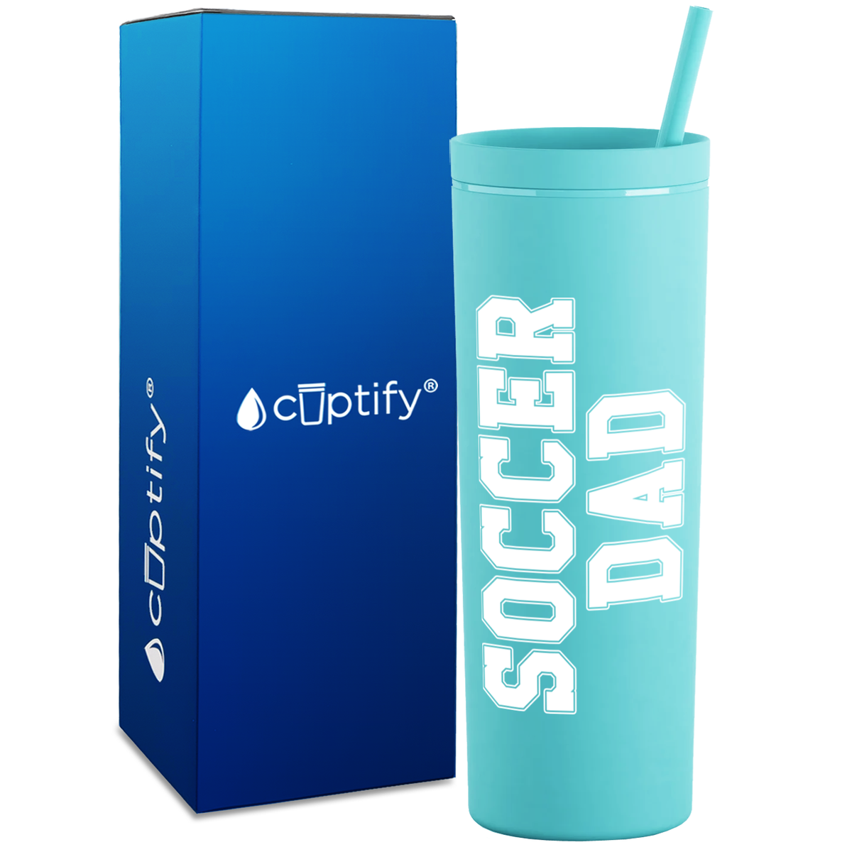 Soccer Dad on 18oz Acrylic Skinny Tumbler