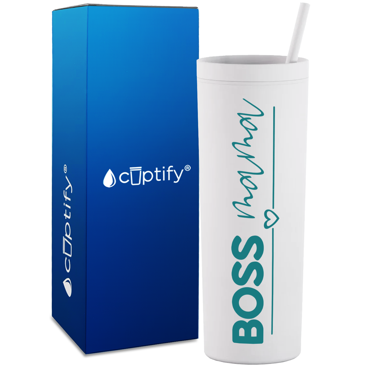 Boss Mama on 18oz Acrylic Skinny Tumbler