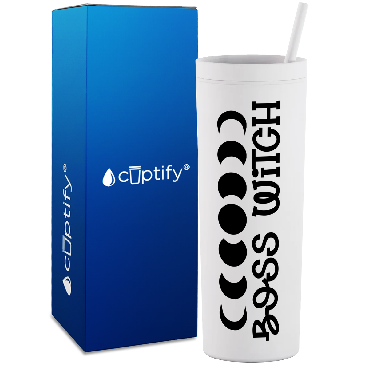 Boss Witch on 18oz Acrylic Skinny Tumbler