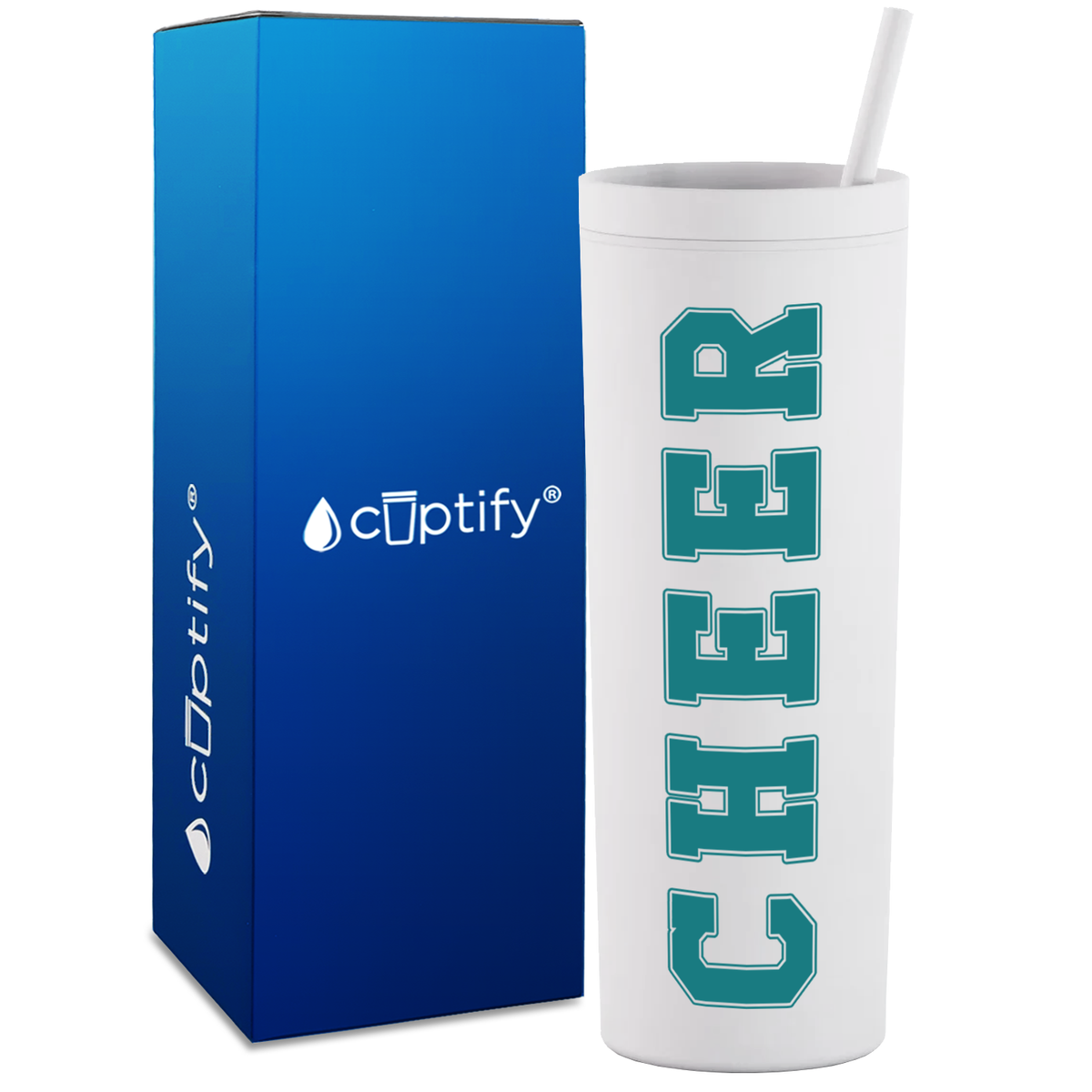 Cheer on 18oz Acrylic Skinny Tumbler