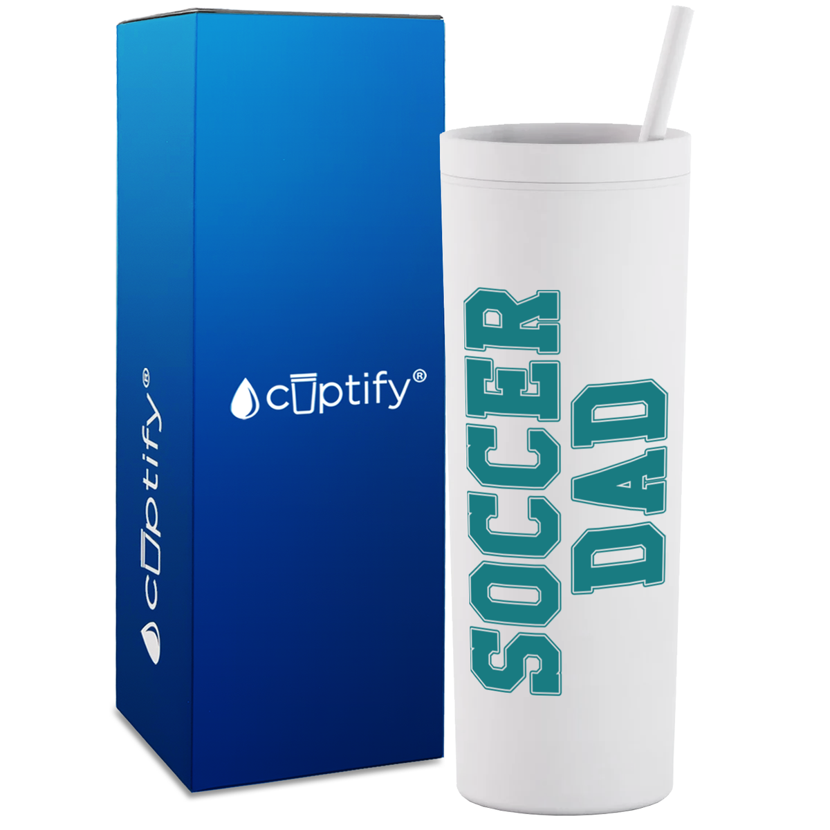 Soccer Dad on 18oz Acrylic Skinny Tumbler