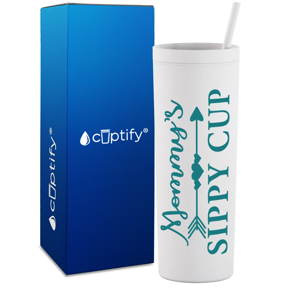 Mommy's Sippy Cup on 18oz Acrylic Skinny Tumbler