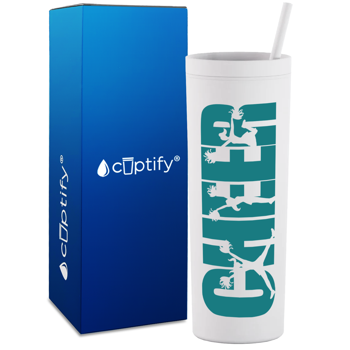 Cheer Leaders on 18oz Acrylic Skinny Tumbler