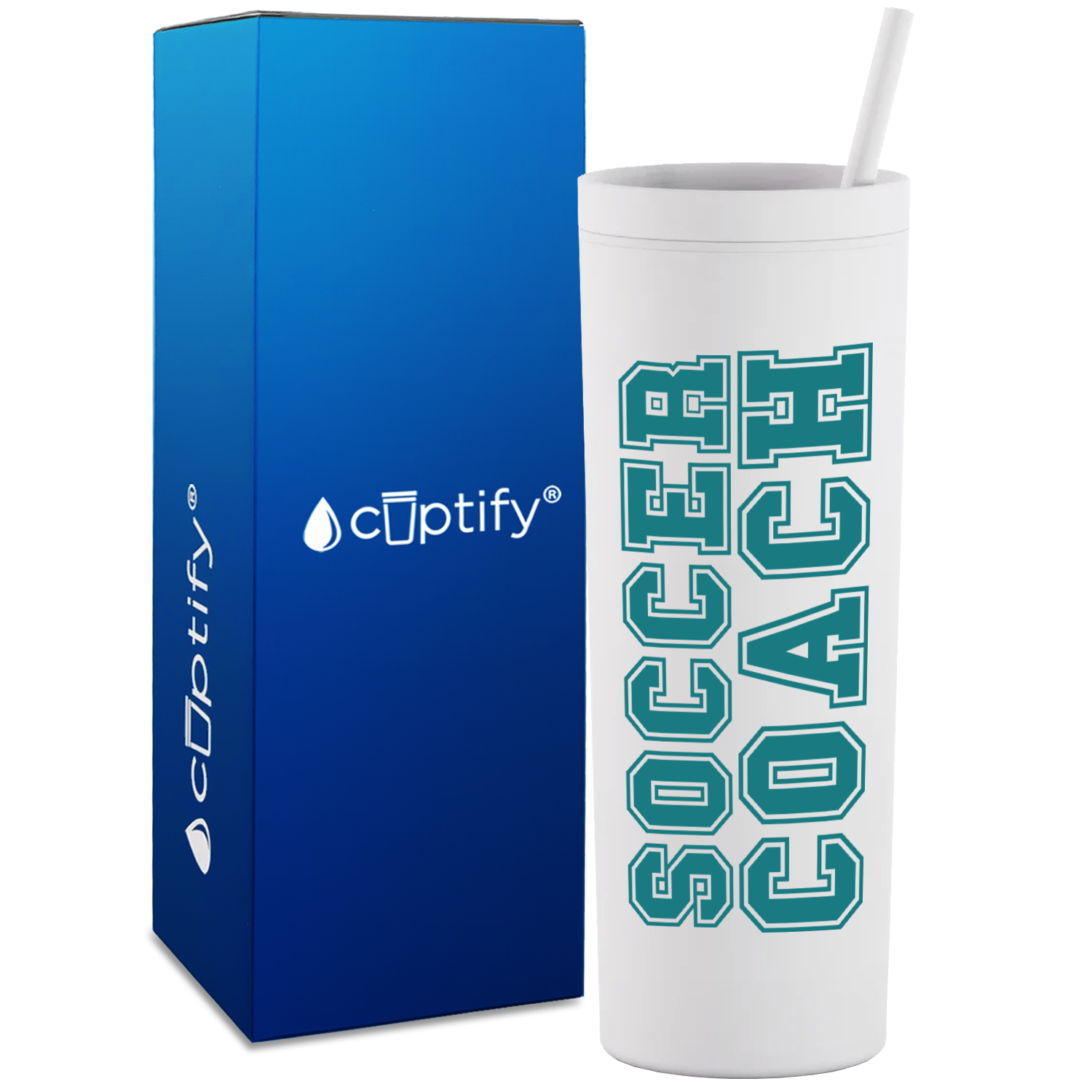 Soccer Coach on 18oz Acrylic Skinny Tumbler