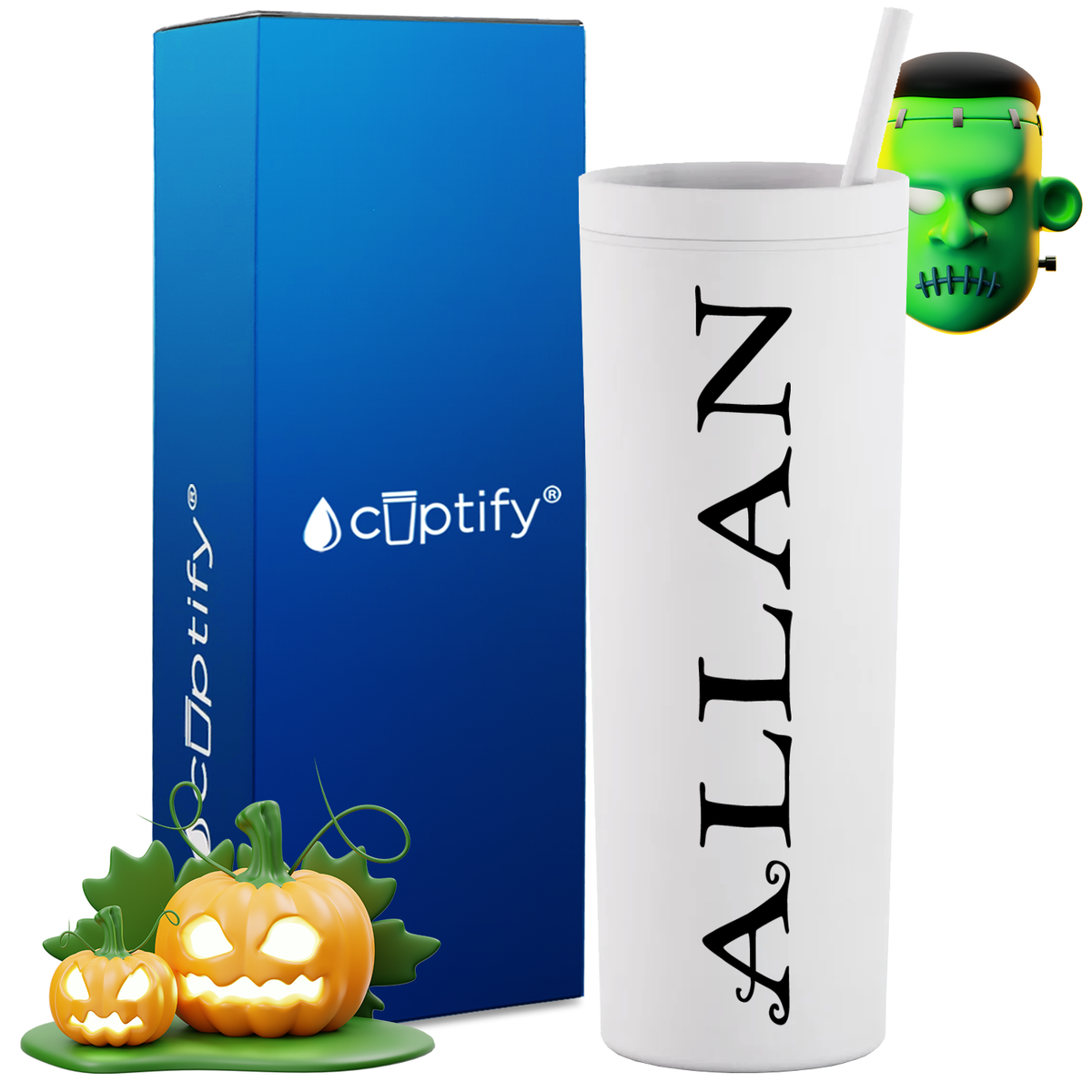 Personalized Eerie Style on 18oz Acrylic Halloween Tumbler
