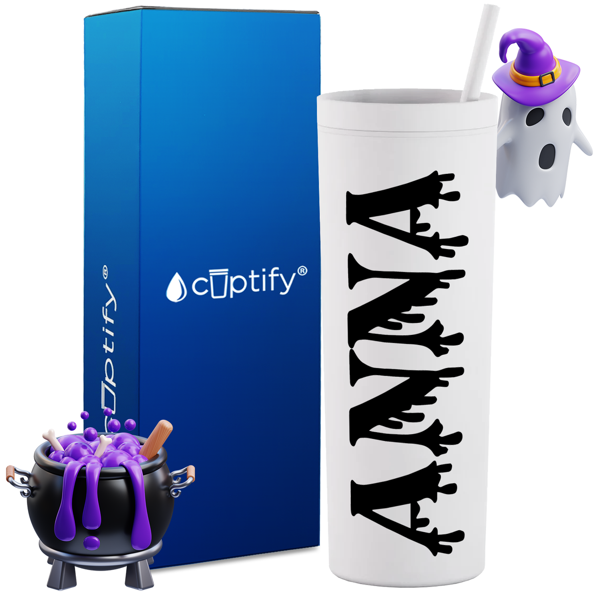 Personalized Bloody Style on 18oz Acrylic Halloween Tumbler