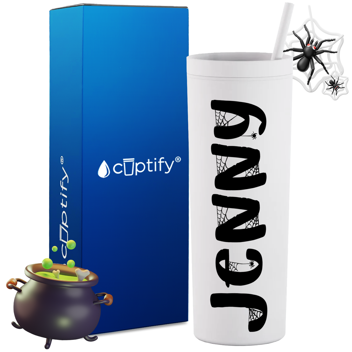 Personalized Spooky Style on 18oz Acrylic Halloween Tumbler