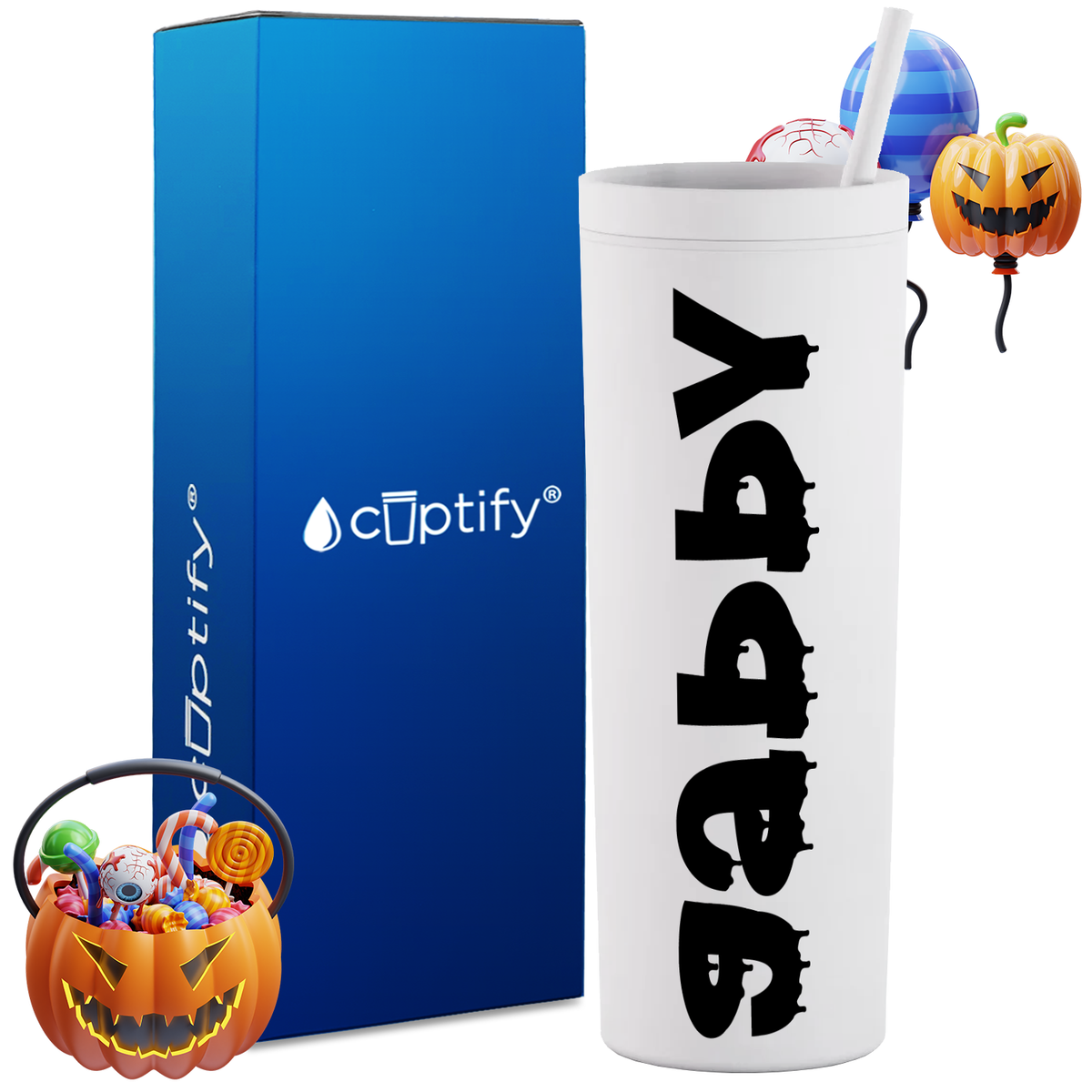 Personalized Haunted Style on 18oz Acrylic Halloween Tumbler