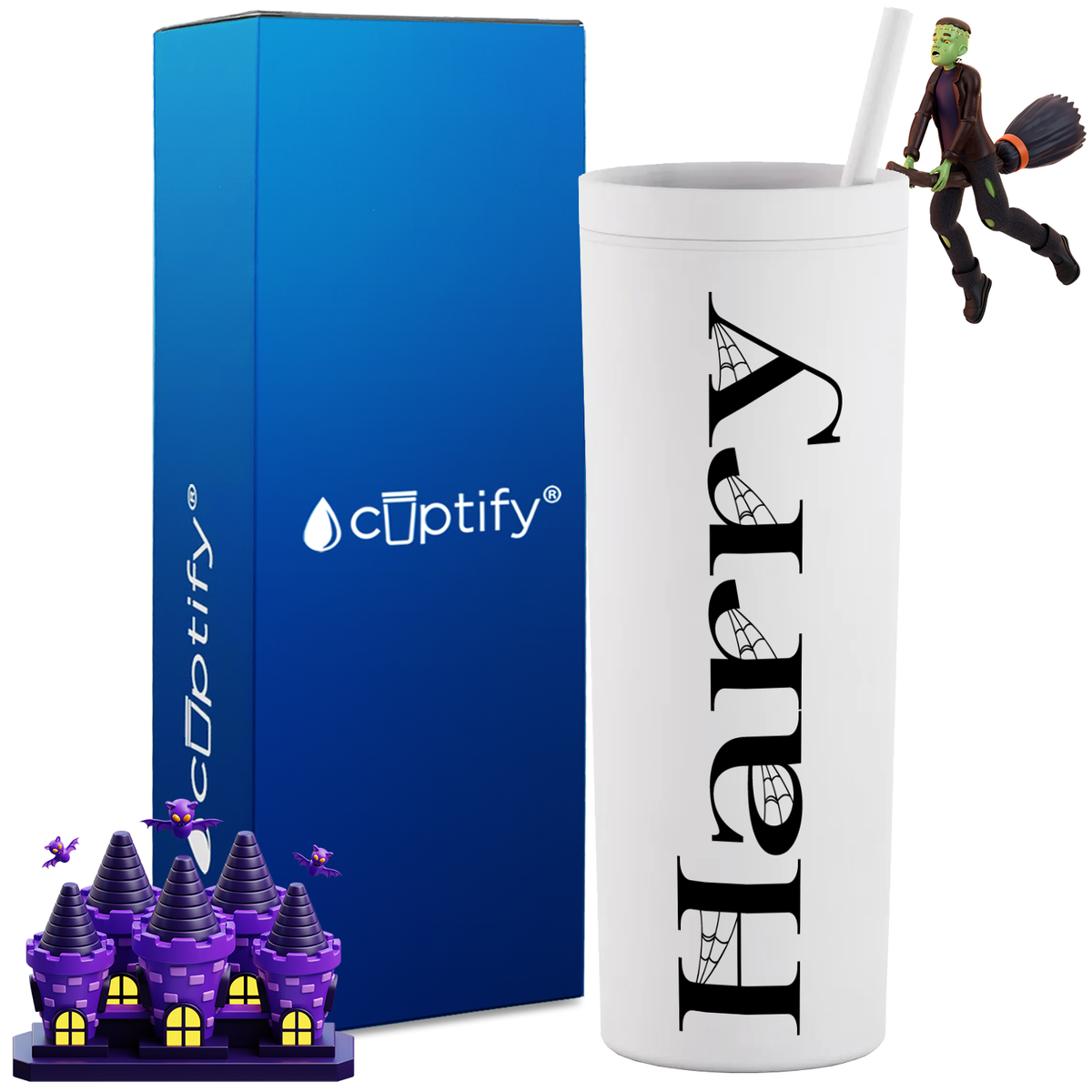 Personalized Wicked Style on 18oz Acrylic Halloween Tumbler