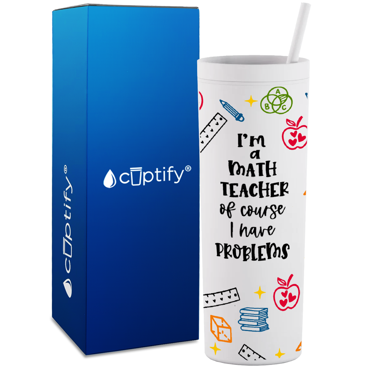 I'm Math Teacher of Course on 18oz Acrylic Teacher Tumbler