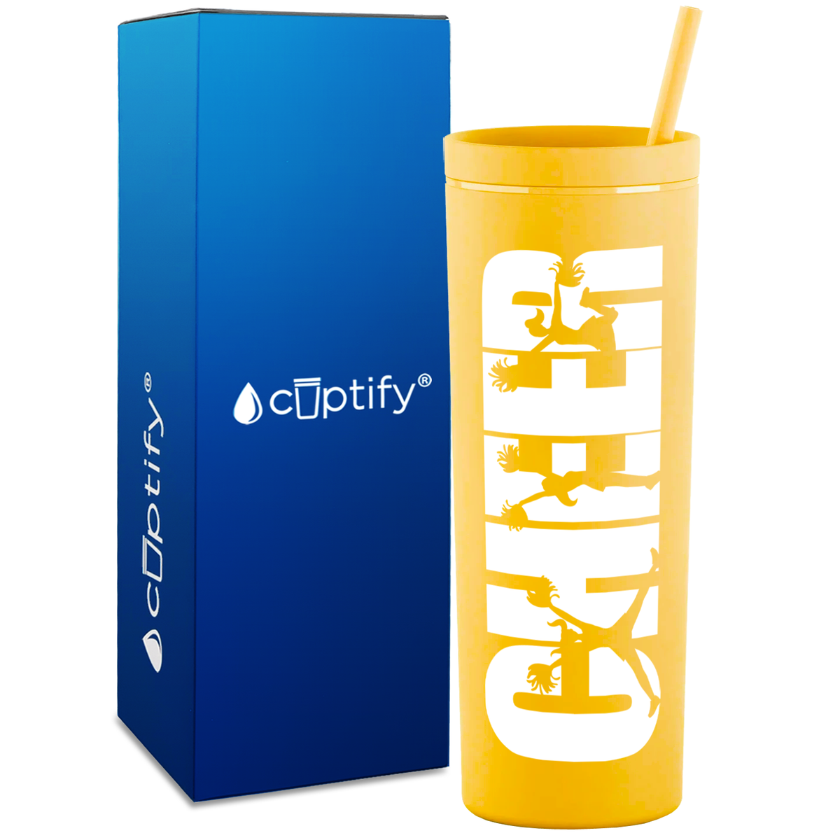 Cheer Leaders on 18oz Acrylic Skinny Tumbler