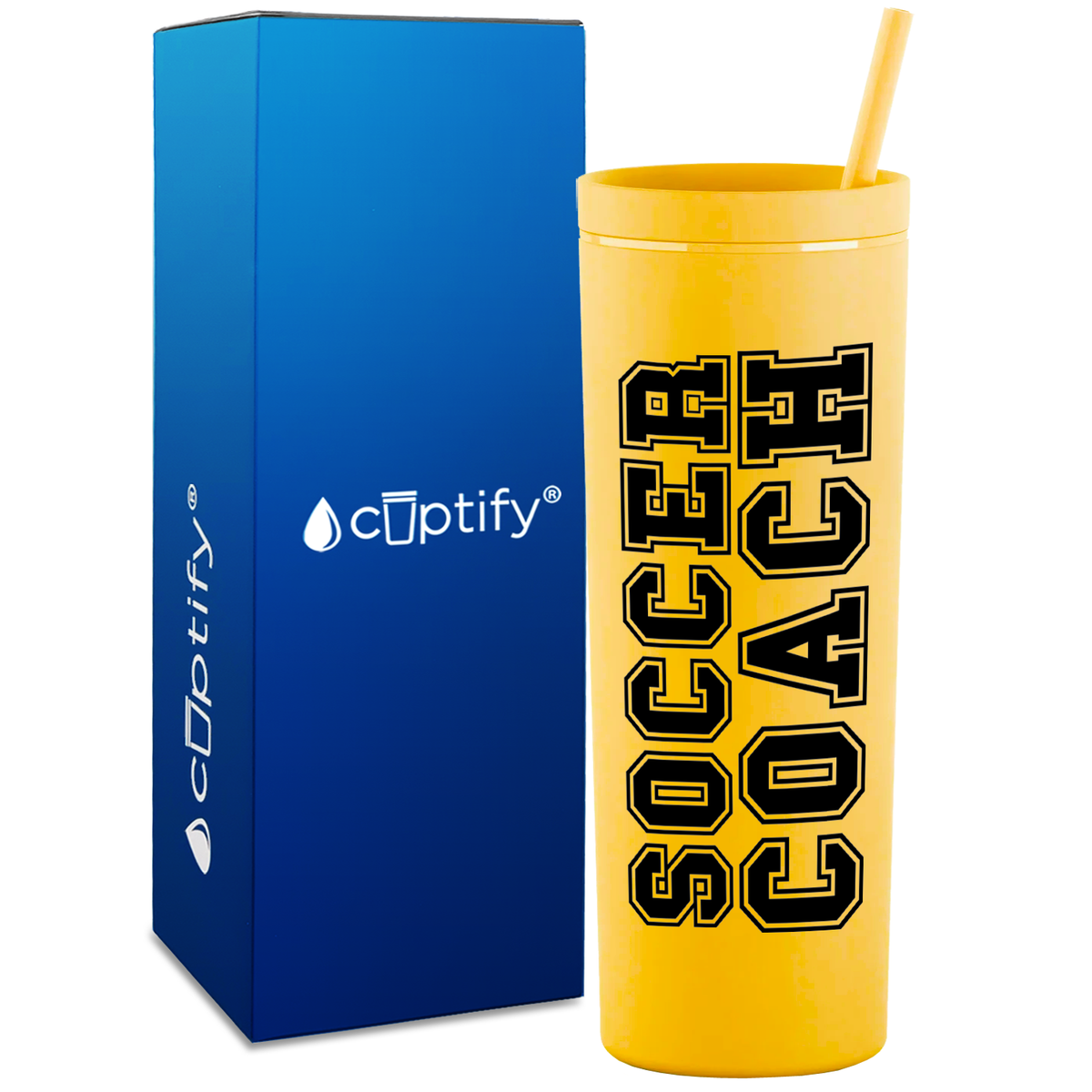 Soccer Coach on 18oz Acrylic Skinny Tumbler
