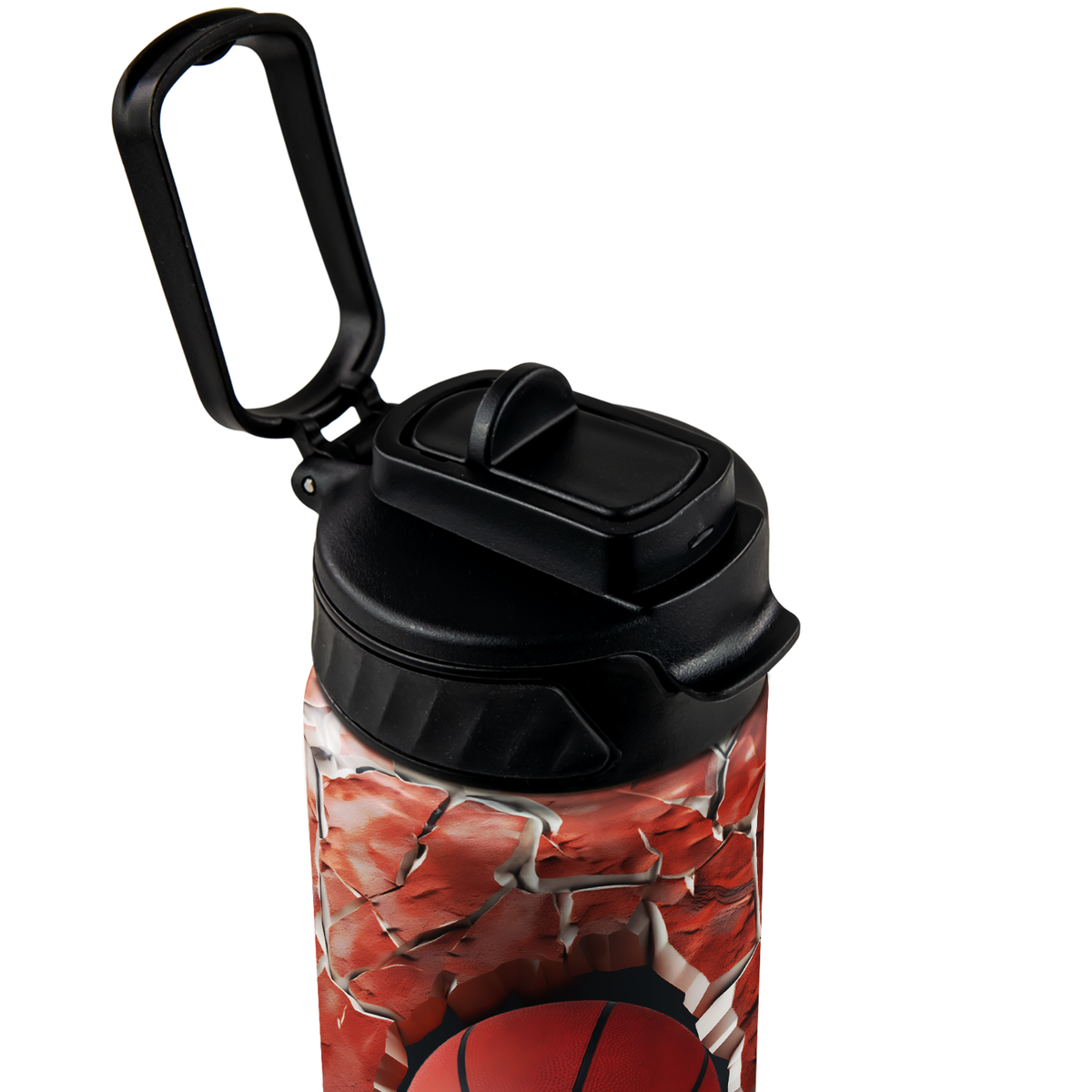 Personalized Basketball Power Play with Name 18oz Kids Water Bottle