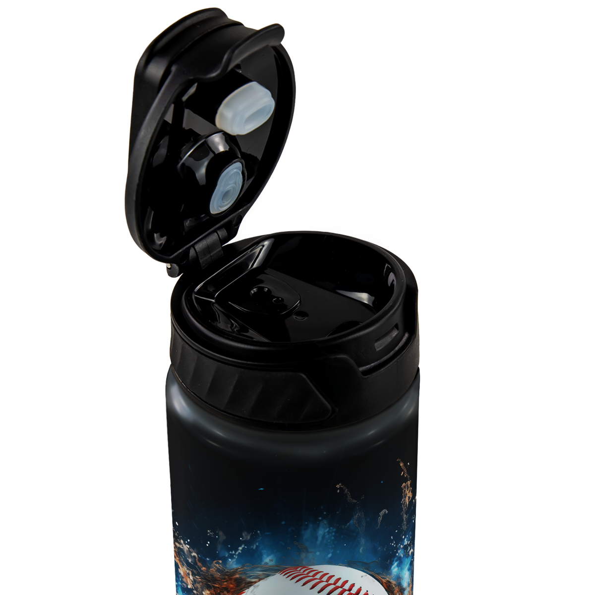 Personalized Blazing Baseball Fastball with Name 18oz Kids Water Bottle