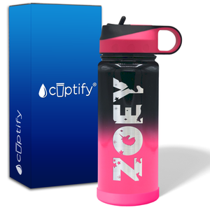 Personalized Water Bottles for Kids with Name on 18oz Wide Mouth