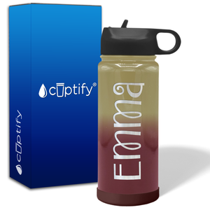 Personalized Water Bottles for Kids with Name on 18oz Wide Mouth