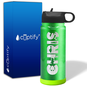 Personalized Water Bottles for Kids with Name on 18oz Wide Mouth