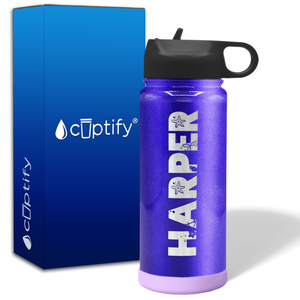 Personalized Water Bottles for Kids with Name on 18oz Wide Mouth