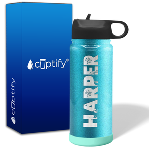Personalized Water Bottles for Kids with Name on 18oz Wide Mouth