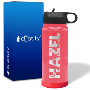 Personalized Water Bottles for Kids with Name on 18oz Wide Mouth