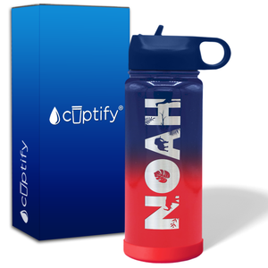 Personalized Water Bottles for Kids with Name on 18oz Wide Mouth