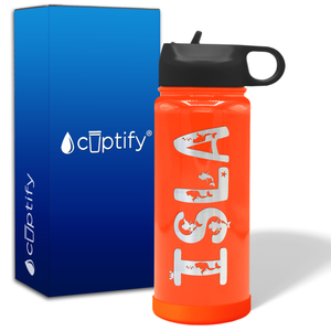 Personalized Water Bottles for Kids with Name on 18oz Wide Mouth